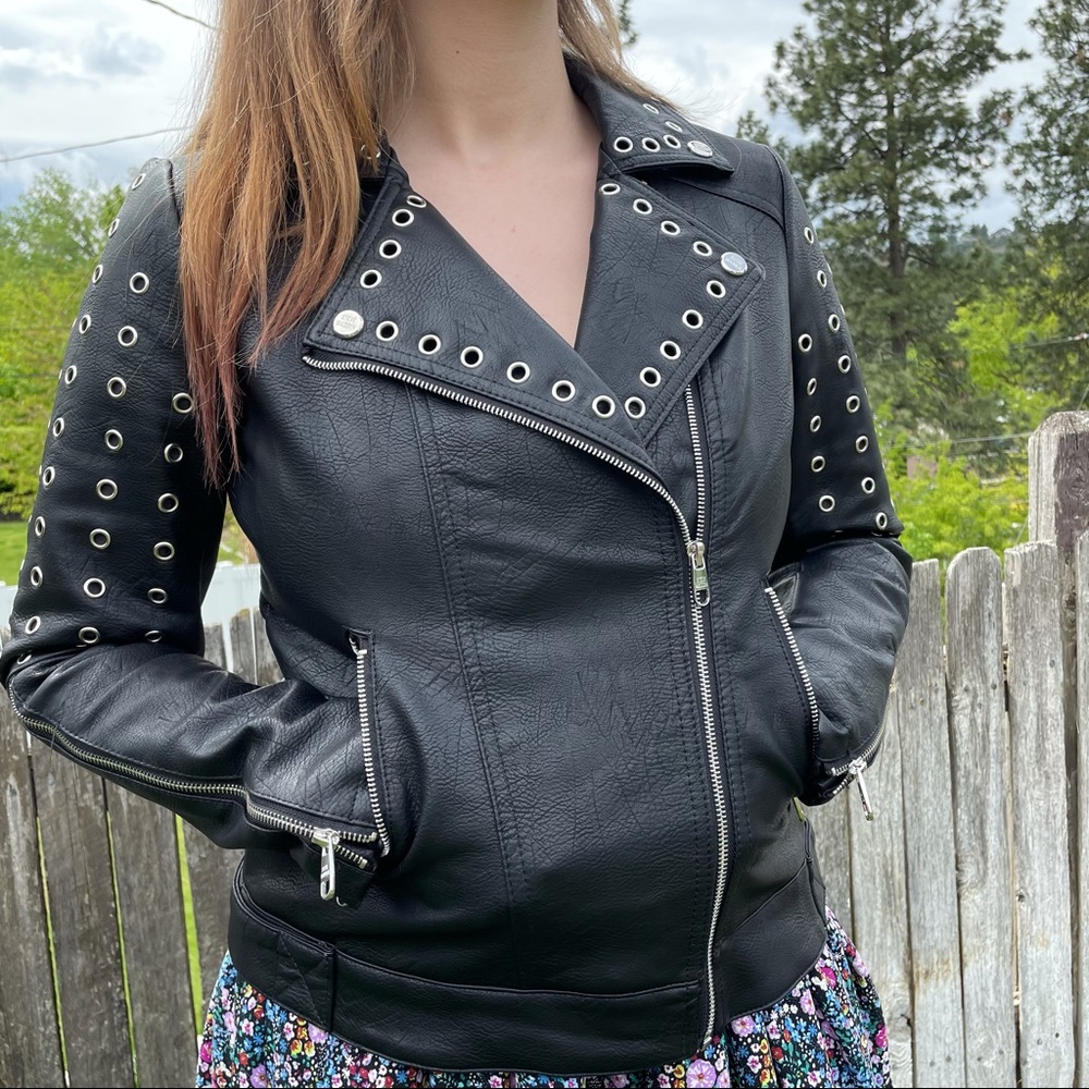 Steve Madden Eyelet Leather Jacket